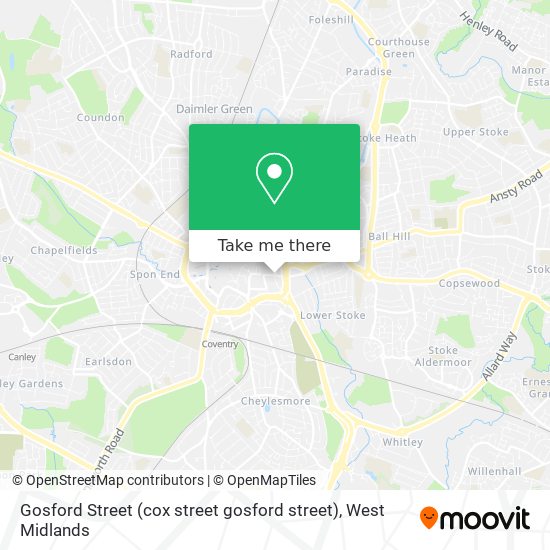 Gosford Street (cox street gosford street) map