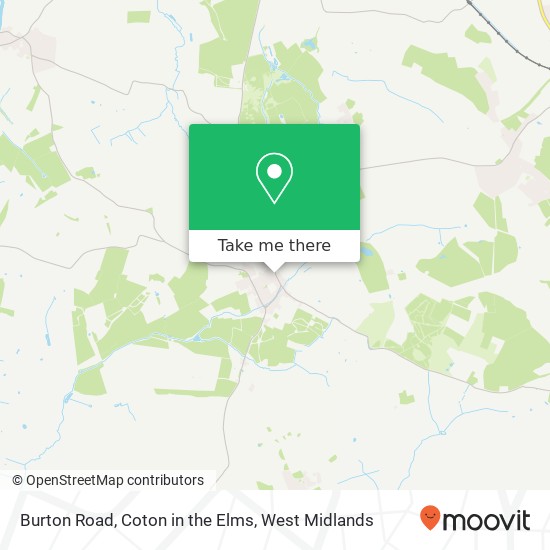 Burton Road, Coton in the Elms map