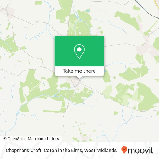 Chapmans Croft, Coton in the Elms map