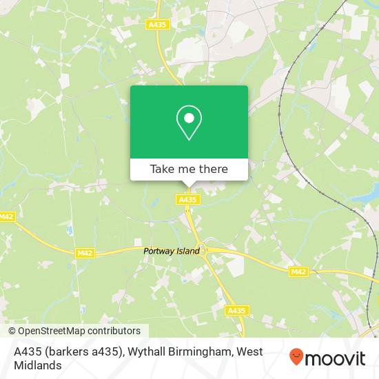 A435 (barkers a435), Wythall Birmingham map