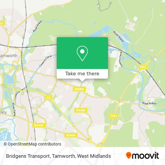 Bridgens Transport, Tamworth map