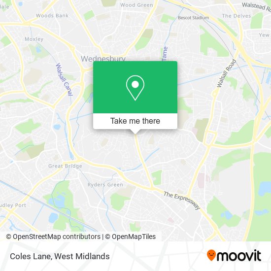 Coles Lane map