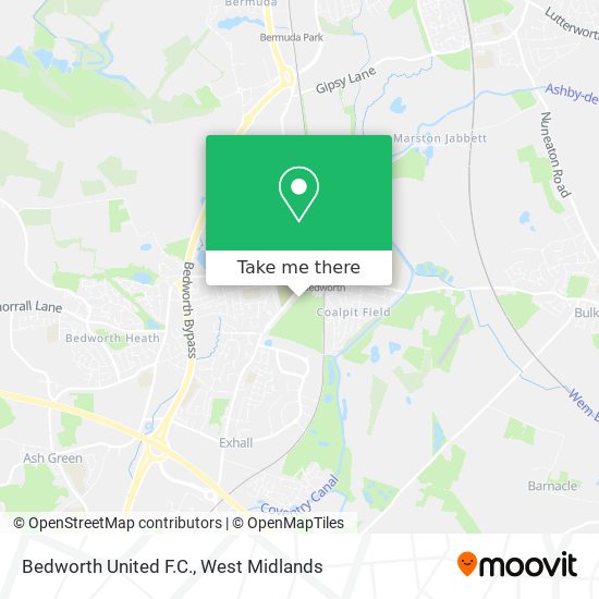 Bedworth United F.C. map