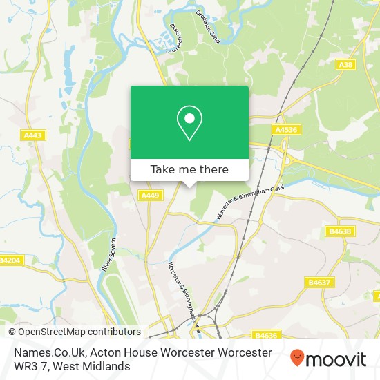Names.Co.Uk, Acton House Worcester Worcester WR3 7 map