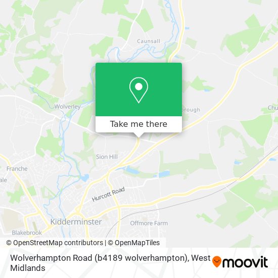 Wolverhampton Road (b4189 wolverhampton) map