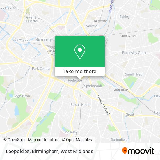 Leopold St, Birmingham map
