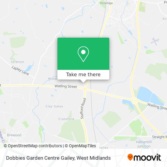 Dobbies Garden Centre Gailey map
