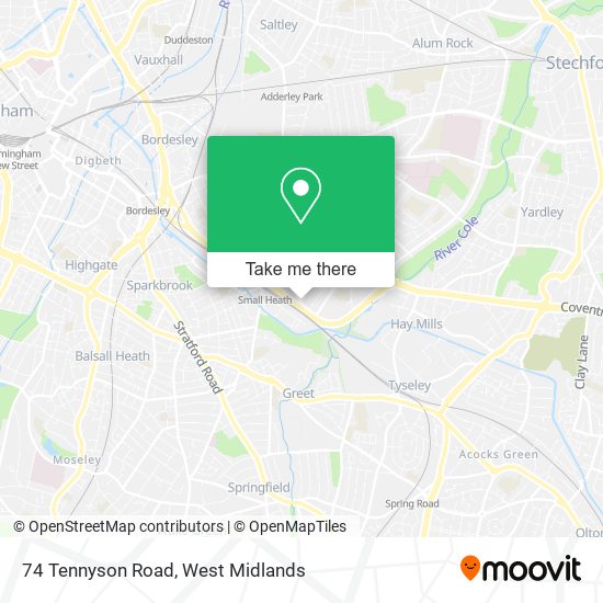 74 Tennyson Road map
