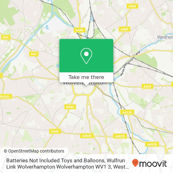Batteries Not Included Toys and Balloons, Wulfrun Link Wolverhampton Wolverhampton WV1 3 map