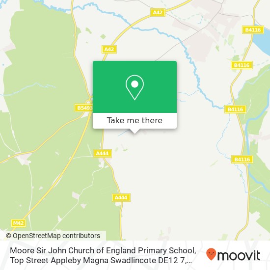 Moore Sir John Church of England Primary School, Top Street Appleby Magna Swadlincote DE12 7 map