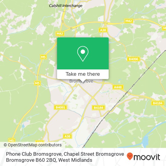Phone Club Bromsgrove, Chapel Street Bromsgrove Bromsgrove B60 2BQ map