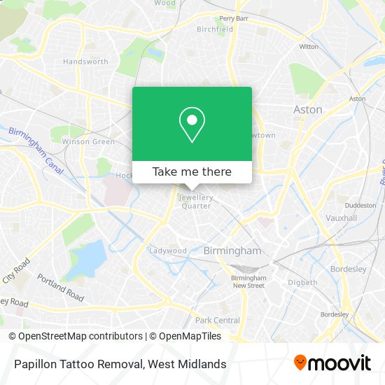 Papillon Tattoo Removal map