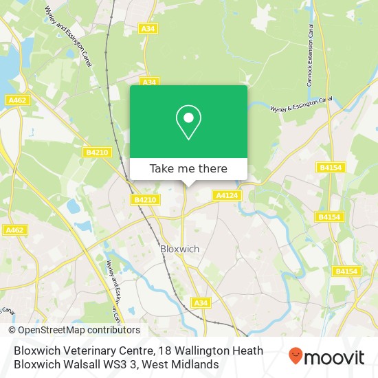 Bloxwich Veterinary Centre, 18 Wallington Heath Bloxwich Walsall WS3 3 map