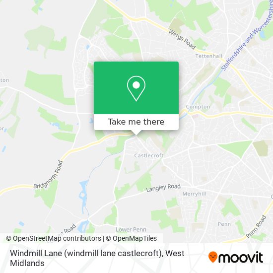 Windmill Lane (windmill lane castlecroft) map