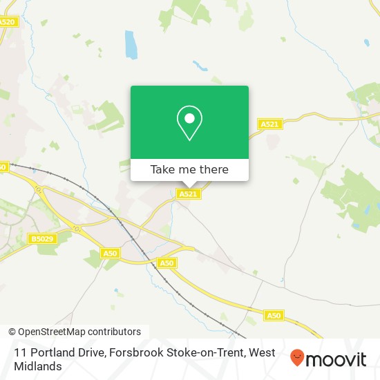 11 Portland Drive, Forsbrook Stoke-on-Trent map