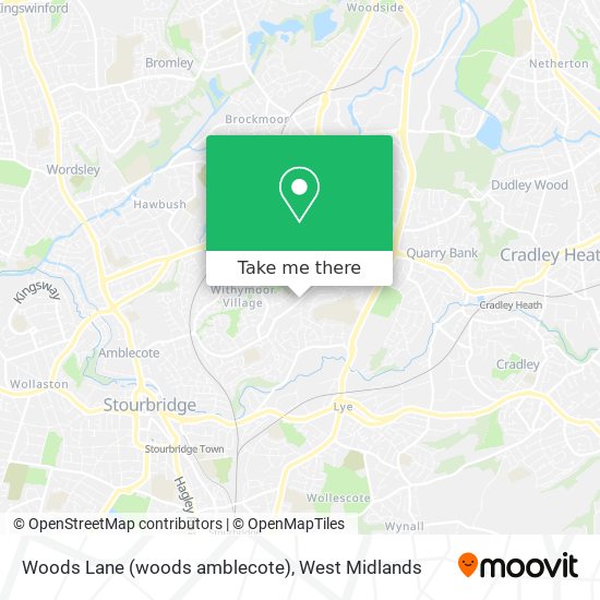 Woods Lane (woods amblecote) map