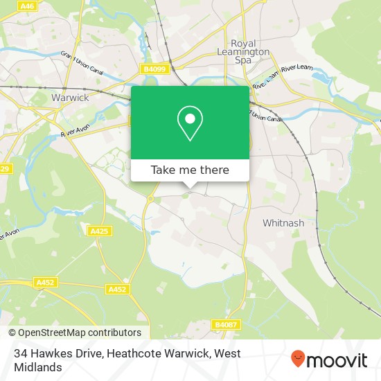 34 Hawkes Drive, Heathcote Warwick map