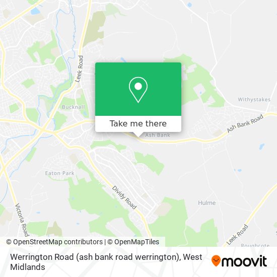 Werrington Road (ash bank road werrington) map