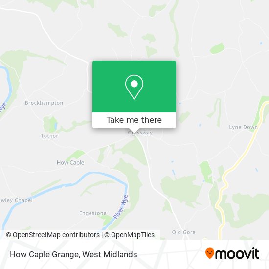 How Caple Grange map