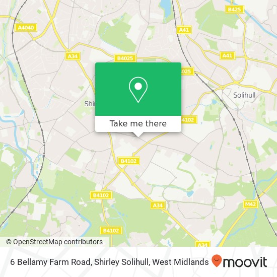 6 Bellamy Farm Road, Shirley Solihull map