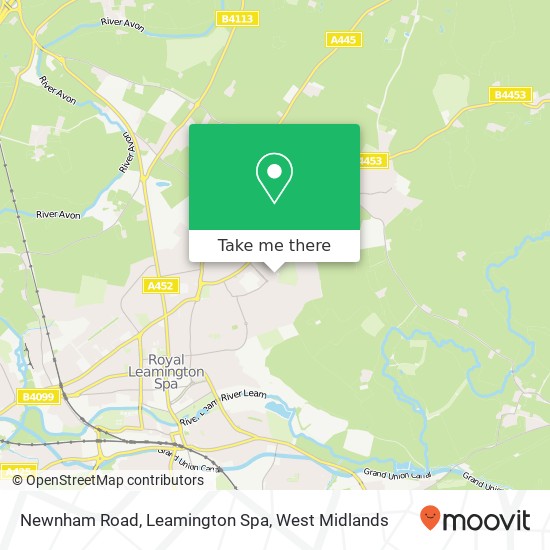 Newnham Road, Leamington Spa map