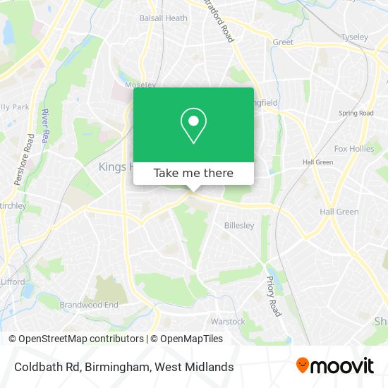 Coldbath Rd, Birmingham map