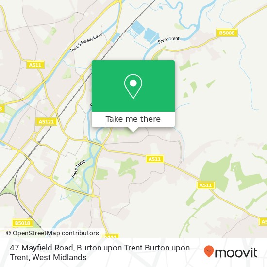 47 Mayfield Road, Burton upon Trent Burton upon Trent map