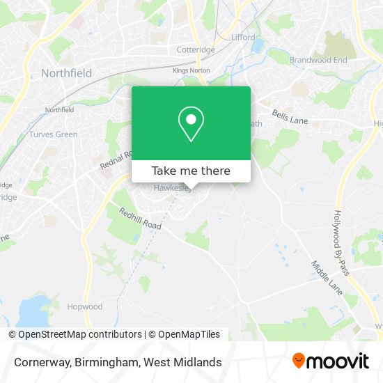 Cornerway, Birmingham map