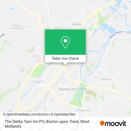 The Derby Turn Inn PH, Burton upon Trent map