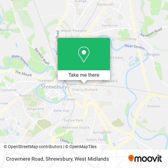 Crowmere Road, Shrewsbury map
