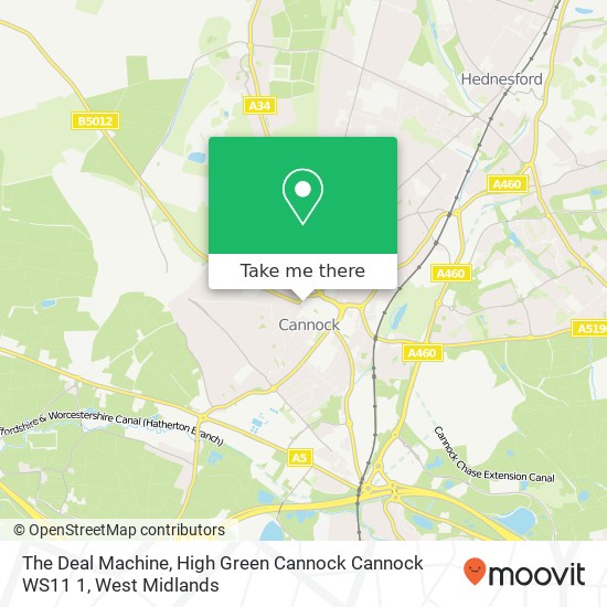The Deal Machine, High Green Cannock Cannock WS11 1 map