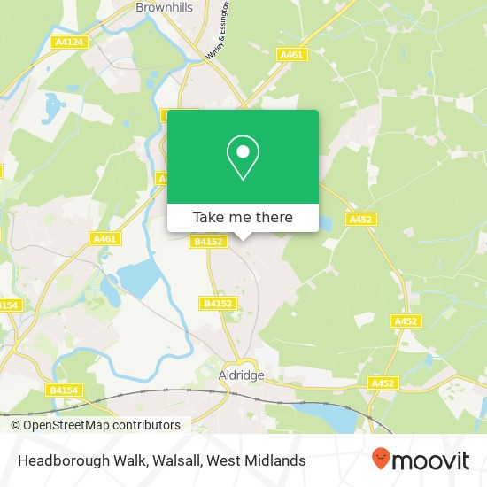 Headborough Walk, Walsall map