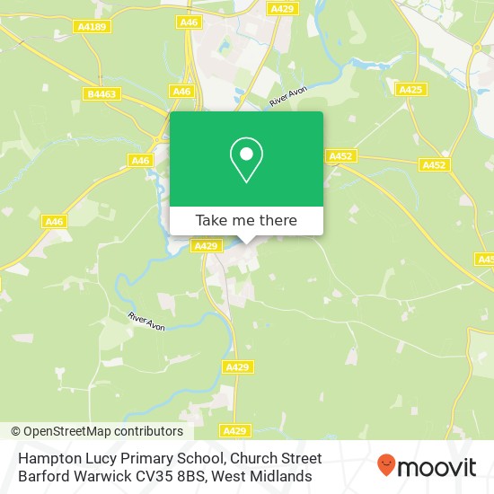 Hampton Lucy Primary School, Church Street Barford Warwick CV35 8BS map