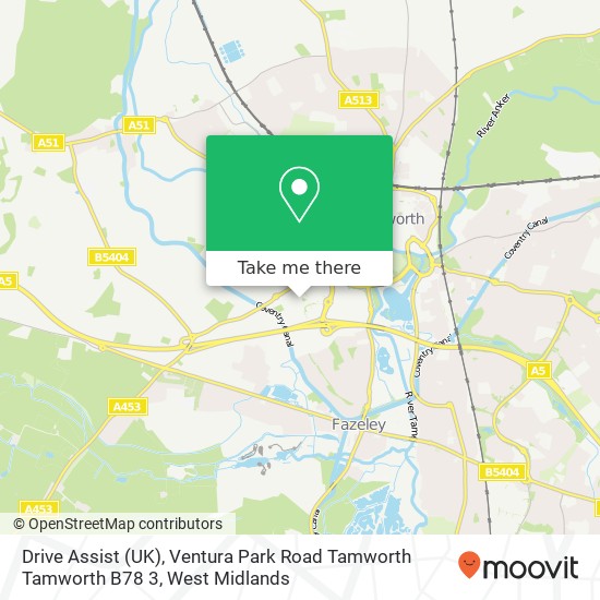 Drive Assist (UK), Ventura Park Road Tamworth Tamworth B78 3 map