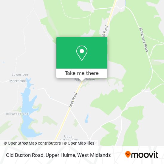 Old Buxton Road, Upper Hulme map