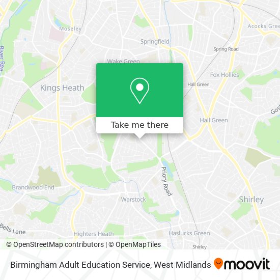 Birmingham Adult Education Service map