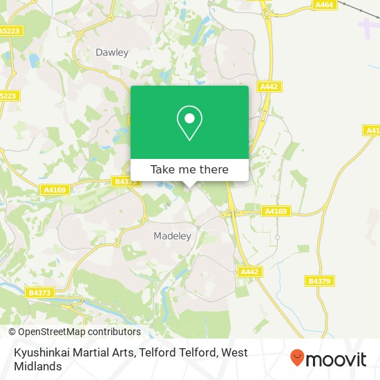 Kyushinkai Martial Arts, Telford Telford map