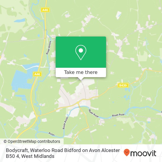 Bodycraft, Waterloo Road Bidford on Avon Alcester B50 4 map