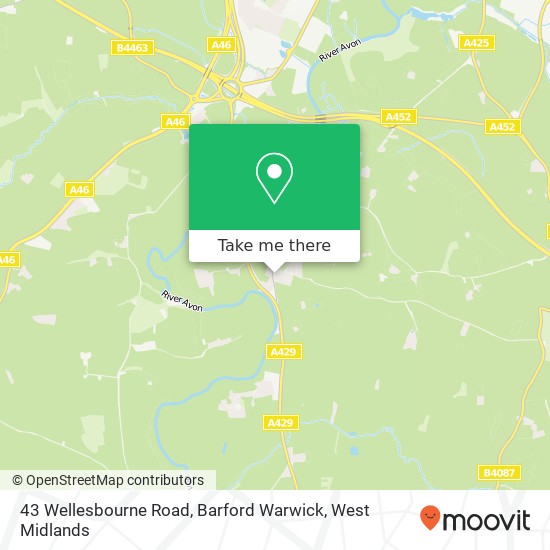 43 Wellesbourne Road, Barford Warwick map