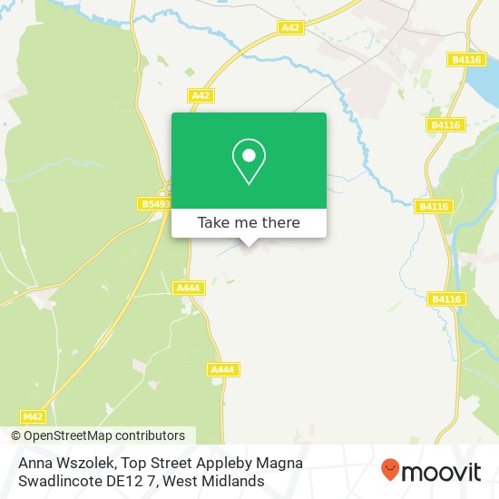 Anna Wszolek, Top Street Appleby Magna Swadlincote DE12 7 map