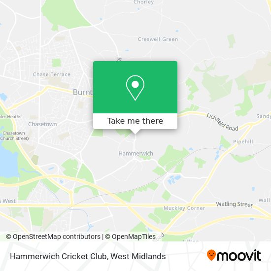 Hammerwich Cricket Club map