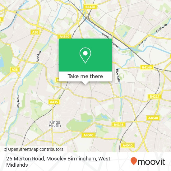 26 Merton Road, Moseley Birmingham map