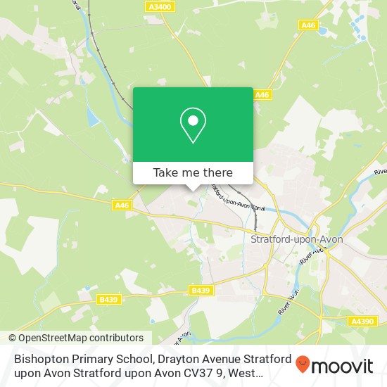 Bishopton Primary School, Drayton Avenue Stratford upon Avon Stratford upon Avon CV37 9 map