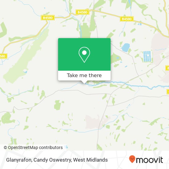 Glanyrafon, Candy Oswestry map