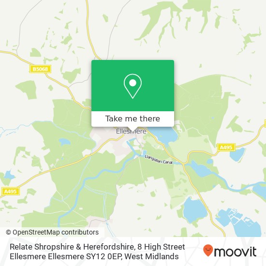 Relate Shropshire & Herefordshire, 8 High Street Ellesmere Ellesmere SY12 0EP map