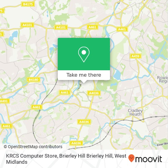 KRCS Computer Store, Brierley Hill Brierley Hill map
