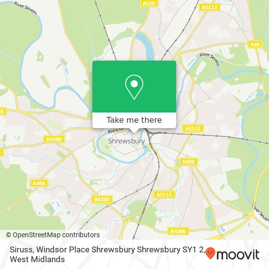 Siruss, Windsor Place Shrewsbury Shrewsbury SY1 2 map