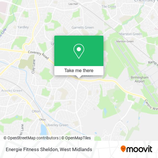 Energie Fitness Sheldon map