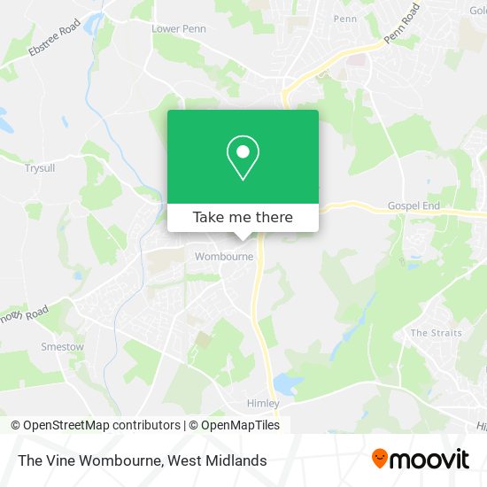 The Vine Wombourne map