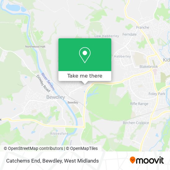 Catchems End, Bewdley map